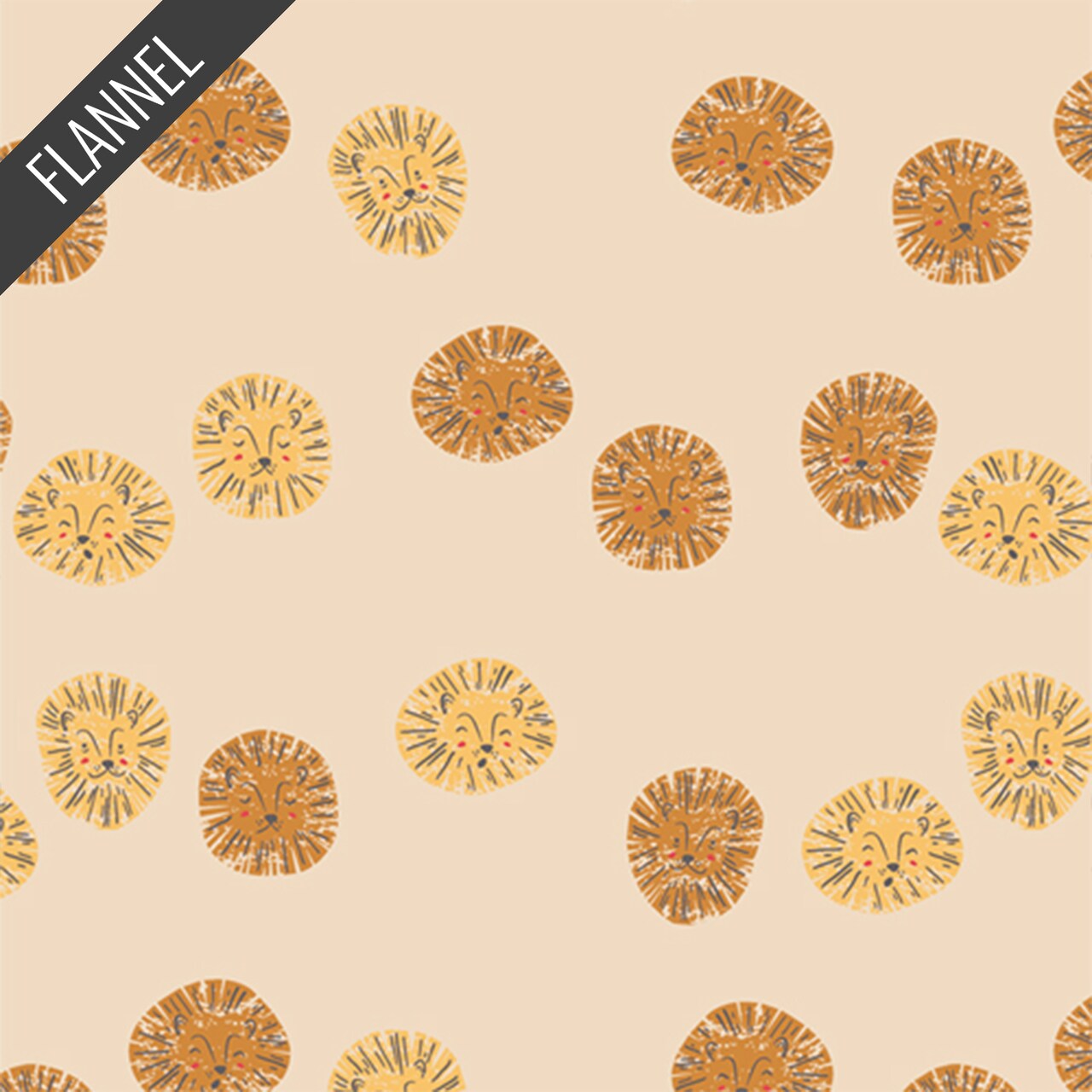 Lush Lions Snug Flannel in Warm (f11809) | Art Gallery Flannel | AGF Studio | Art Gallery